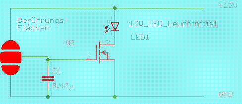Schaltung des analogen LED Dimmers